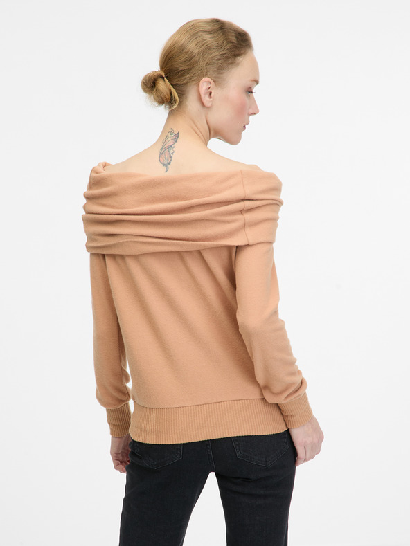 Orsay Svetlo hnedé dámske tričko s dlhým rukávom ORSAY