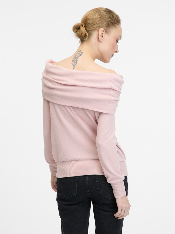 Orsay Svetloružové dámske tričko s dlhým rukávom ORSAY