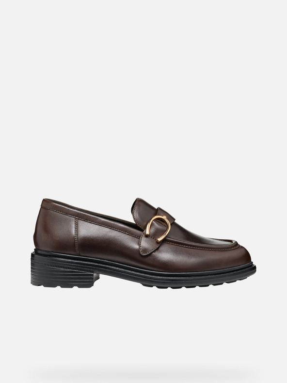 Geox Tmavohnedé dámske mokasíny Geox Walk Pleasure