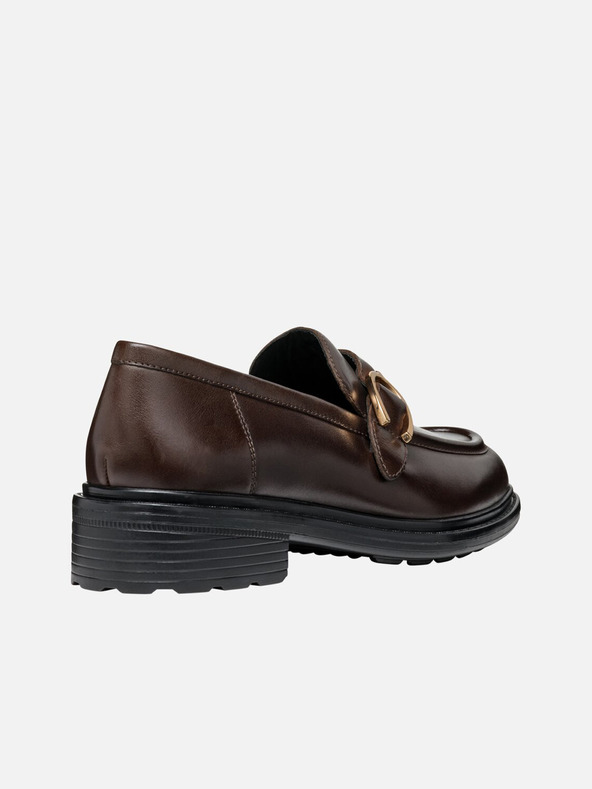 Geox Tmavohnedé dámske mokasíny Geox Walk Pleasure