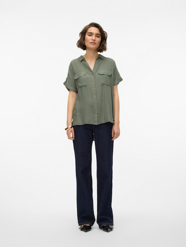 Vero Moda Zelená dámska košeľa Vero Moda Bumpy