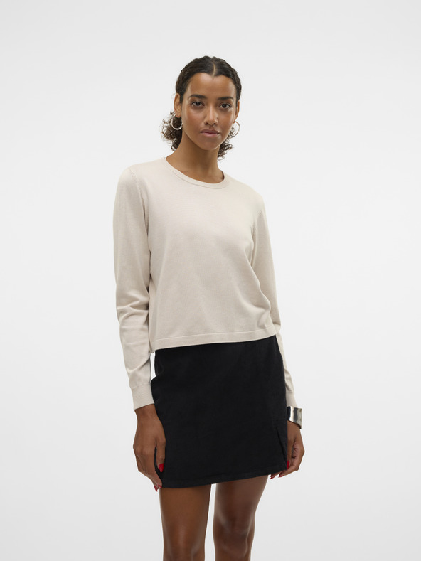 Vero Moda Béžový dámsky sveter Vero Moda Silje