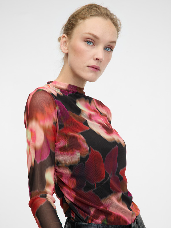 Orsay Červené dámske tričko s dlhým rukávom ORSAY