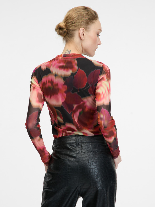 Orsay Červené dámske tričko s dlhým rukávom ORSAY