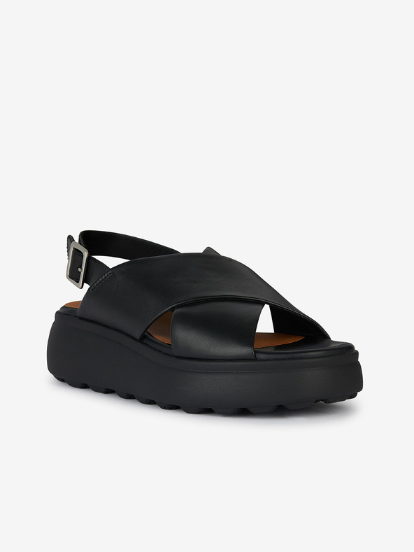 Geox Čierne dámske sandále Geox Spherica EC4.1 S