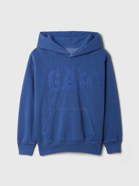 GAP Detská mikina s logom a fleece GAP