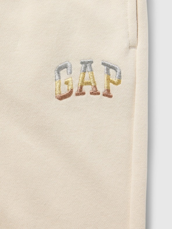 GAP Detské tepláky fleece logo army GAP