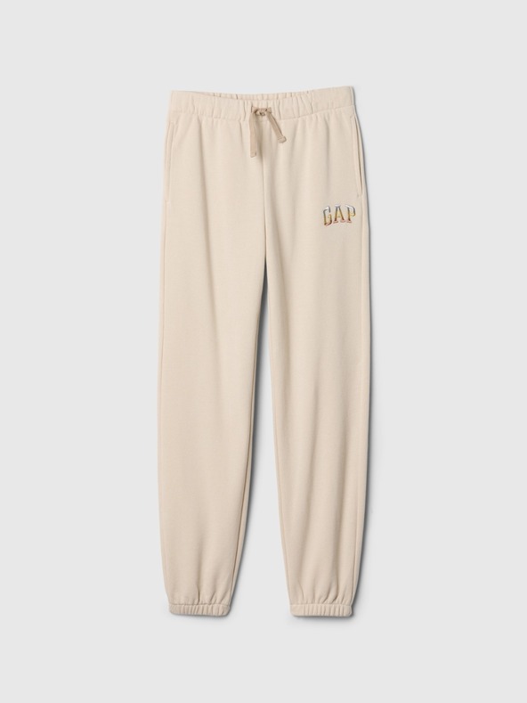 GAP Detské tepláky fleece logo army GAP