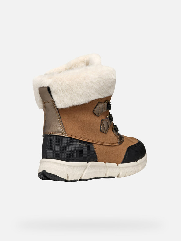 Geox Svetlohnedé dievčenské členkové topánky Geox Flexyper AB