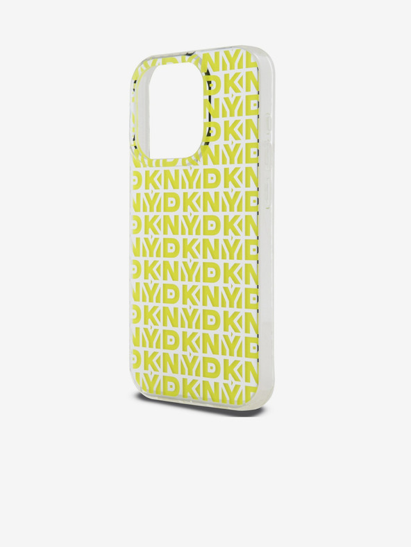 DKNY Zadný kryt PC/TPU s opakovaným vzorom pre iPhone 15 Pro žltý DKNY