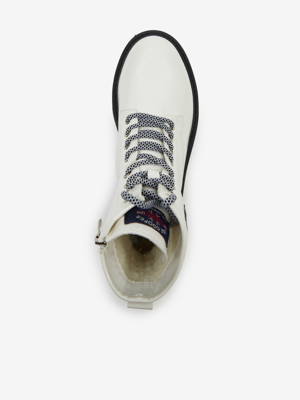 Lee Cooper Lee Cooper biele dámske členkové topánky na platforme