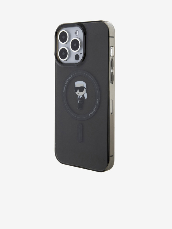 Karl Lagerfeld IML Ikonik MagSafe zadný kryt pre iPhone 15 Pro Max čierny Karl Lagerfeld