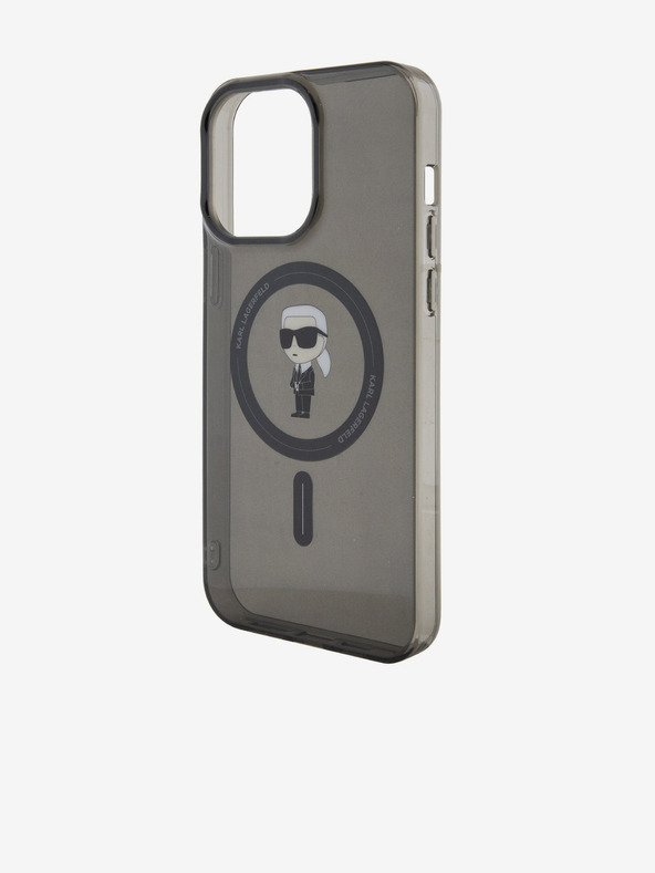 Karl Lagerfeld IML Ikonik MagSafe zadný kryt pre iPhone 15 Pro Max čierny Karl Lagerfeld