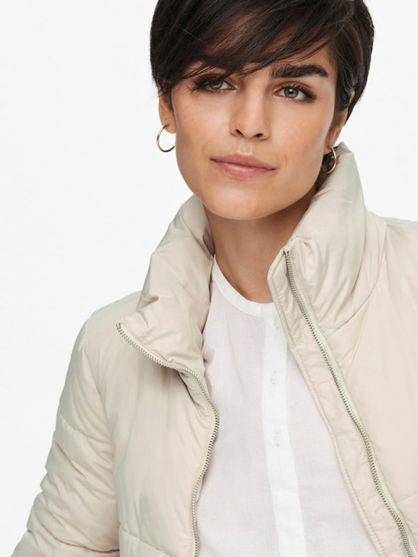 Jacqueline de Yong Krémová dámska prešívaná bunda JDY New Erica