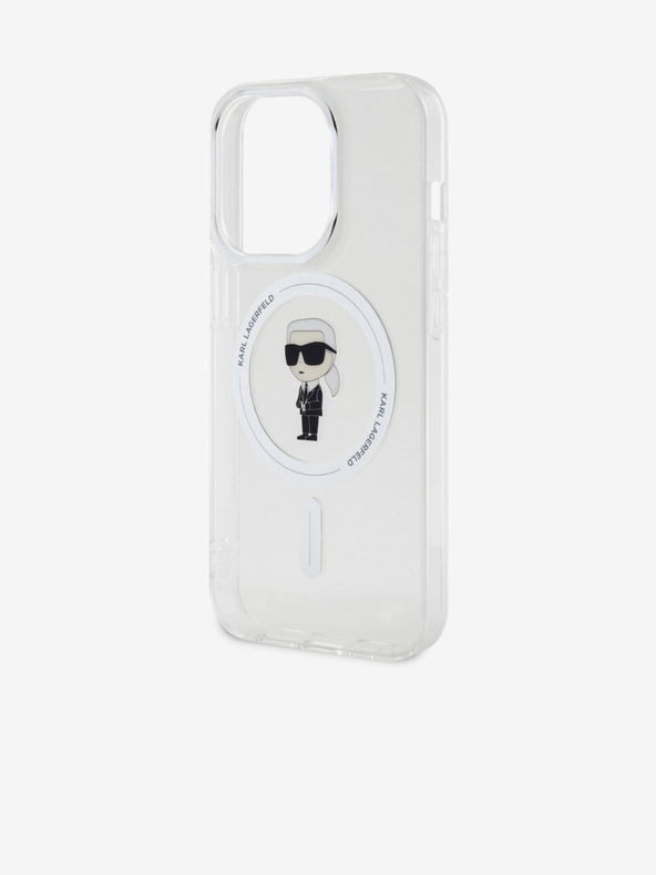 Karl Lagerfeld Karl Lagerfeld IML Ikonik MagSafe Zadný kryt pre iPhone 15 Pro Transparent