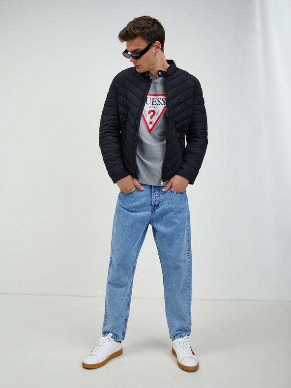 Guess Šedá pánska mikina Guess Audley