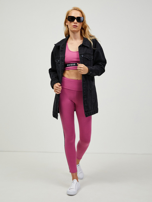 Guess Ružová športová podprsenka Guess Aline