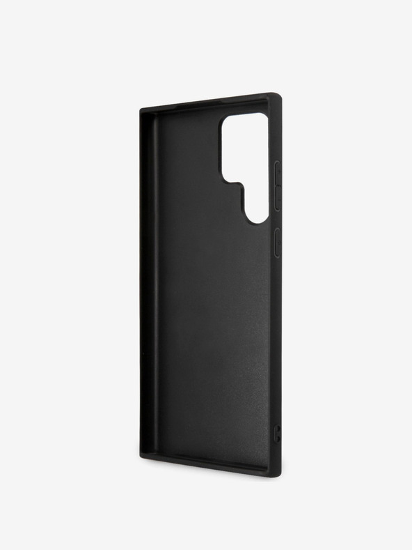 Guess PU 4G Metal Logo Zadní Kryt pro Samsung Galaxy S23 Ultra Grey Obal na telefón