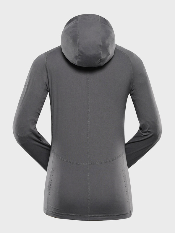 ALPINE PRO Sivá dámska rýchloschnúca mikina s kapucňou Alpine Pro Izara