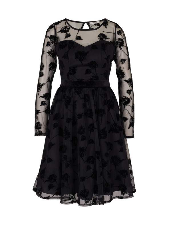 Orsay Čierne dámske šaty ku kolenám ORSAY