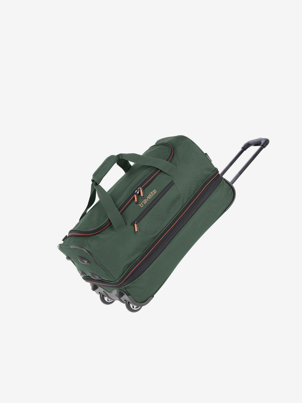 Travelite Tmavozelená taška na kolieskach Travelite Basics S