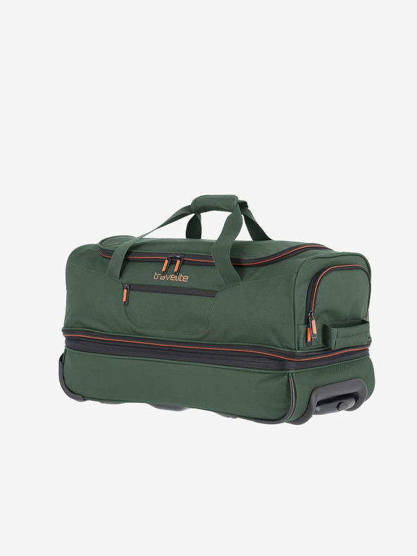 Travelite Tmavozelená taška na kolieskach Travelite Basics S