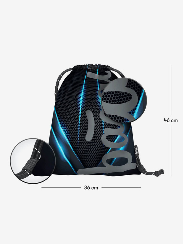 BAAGL  Čierna taška skate bluelight Baagl