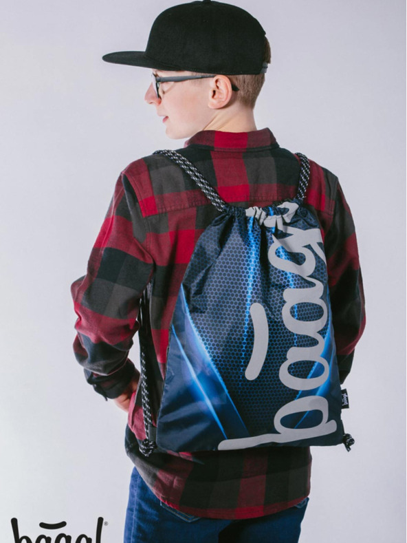 BAAGL  Čierna taška skate bluelight Baagl