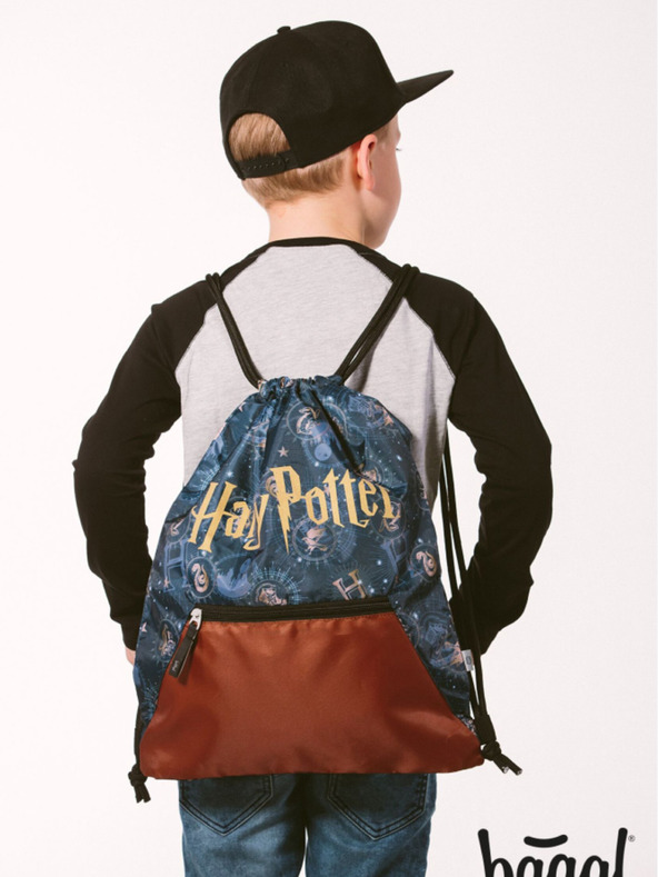 BAAGL  Čierna taška s vreckom Baagl Harry Potter Bradavice