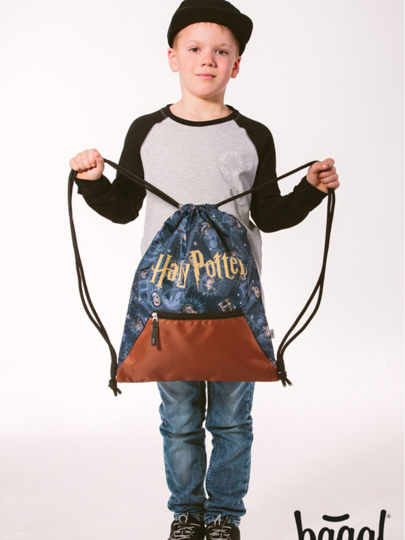 BAAGL  Čierna taška s vreckom Baagl Harry Potter Bradavice