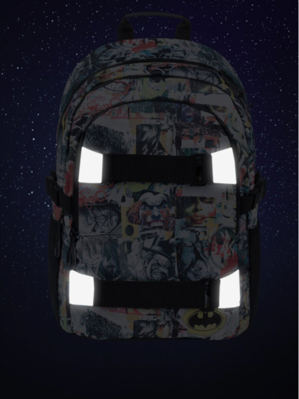BAAGL  Čierny školský batoh Baagl Skate Batman Comics