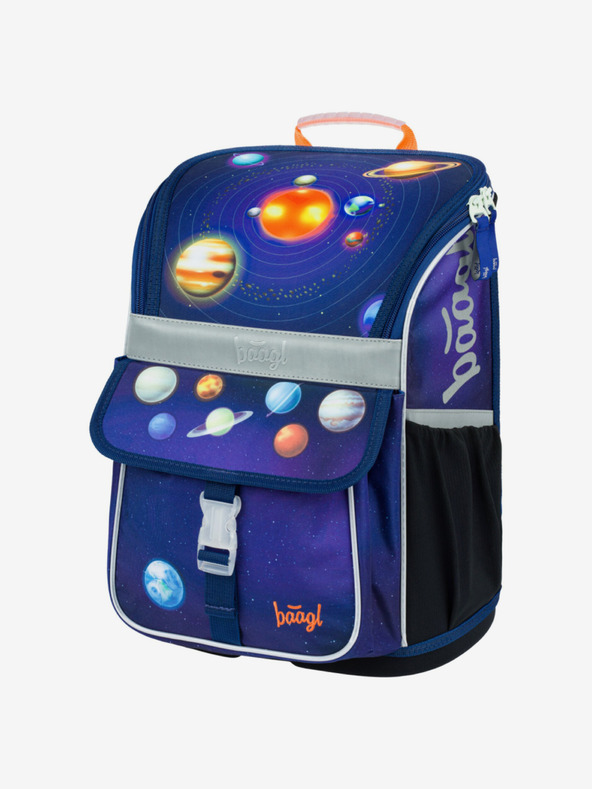 BAAGL  Modrá školská taška Zippy Baagl Planéty