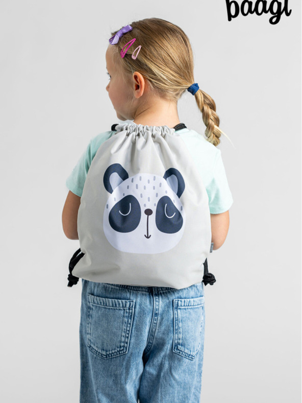 BAAGL  Sivý predškolský batoh Baagl Panda