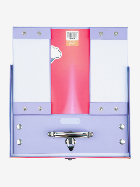 BAAGL  Červený skladací školský kufrík s príslušenstvom Baagl Hippie