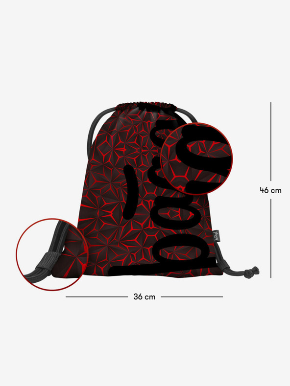 BAAGL  Čierna taška Baagl Red Polygon