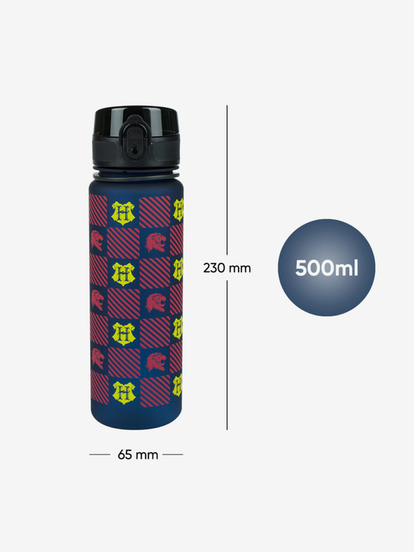 BAAGL  Modrá tritanová fľaša na pitie harry potter nebelvír, 500 ml Baagl