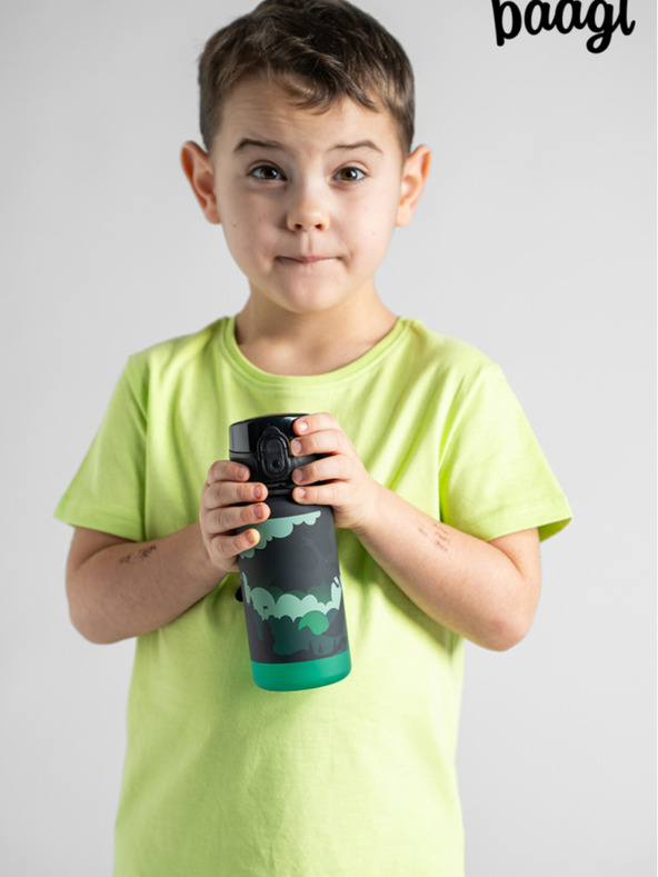 BAAGL  Čierna tritanová fľaša na pitie gradient drak, 350 ml Baagl