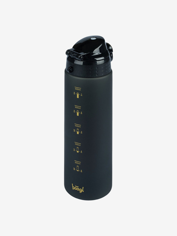 BAAGL  Čierna fľaša na pitie Tritan Gold, 700 ml Baagl