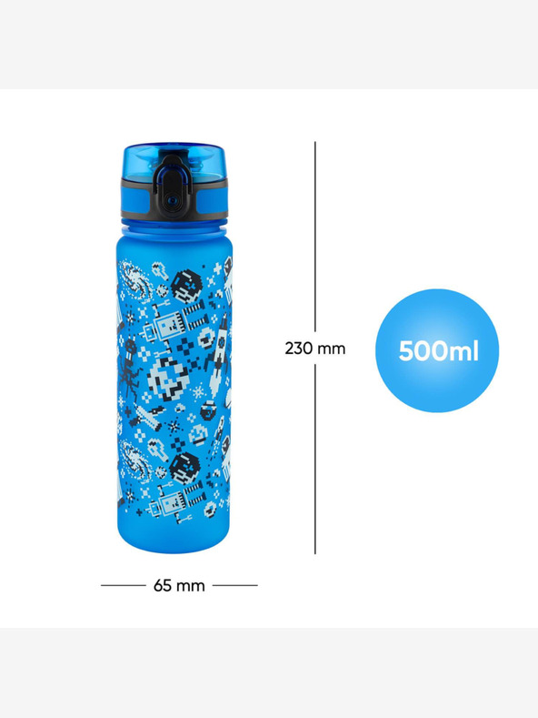 BAAGL  BAAGL Tritanová fľaša na pitie Space Game, 500 ml BAAGL