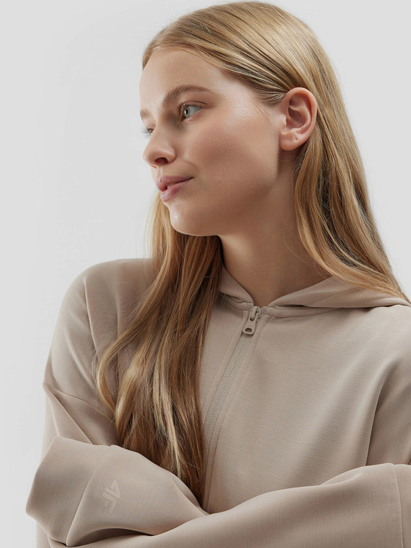 4F Dámska mikina s kapucňou a zipsom 4F
