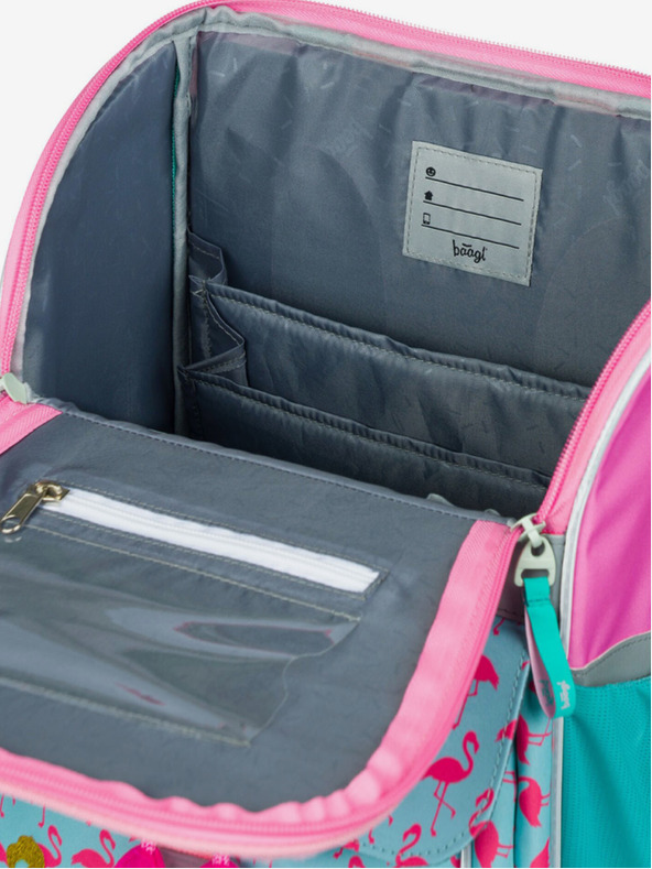 BAAGL  Ružová školská taška Zippy Baagl Flamingo