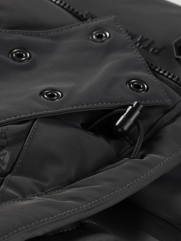 ALPINE PRO Pánska lyžiarska bunda s membránou ptx sneh ALPINE PRO REAS dk.true gray