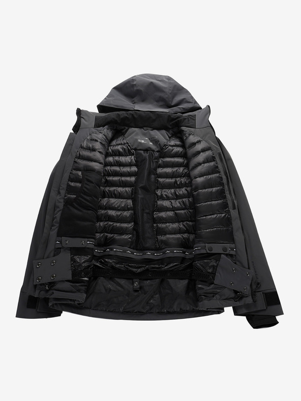 ALPINE PRO Pánska lyžiarska bunda s membránou ptx sneh ALPINE PRO REAS dk.true gray