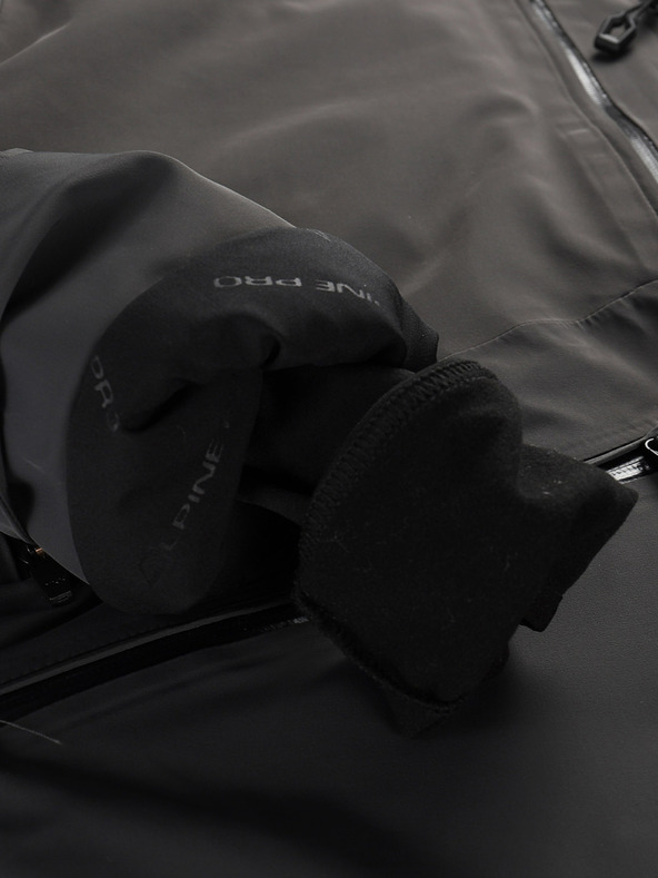 ALPINE PRO Pánska lyžiarska bunda s membránou ptx sneh ALPINE PRO REAS dk.true gray