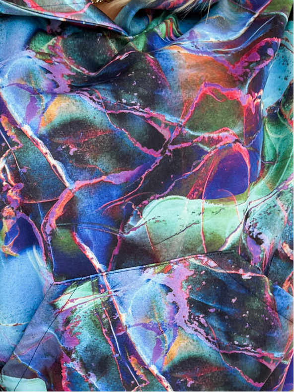 numoco Klokanka s kapucňou - modrá mramorová Numoco