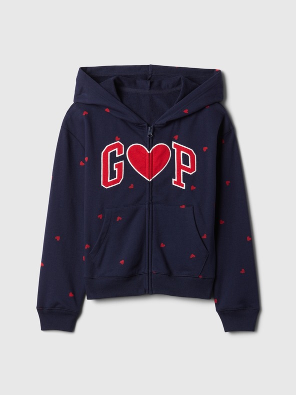 GAP Detská mikina s logom a fleece GAP