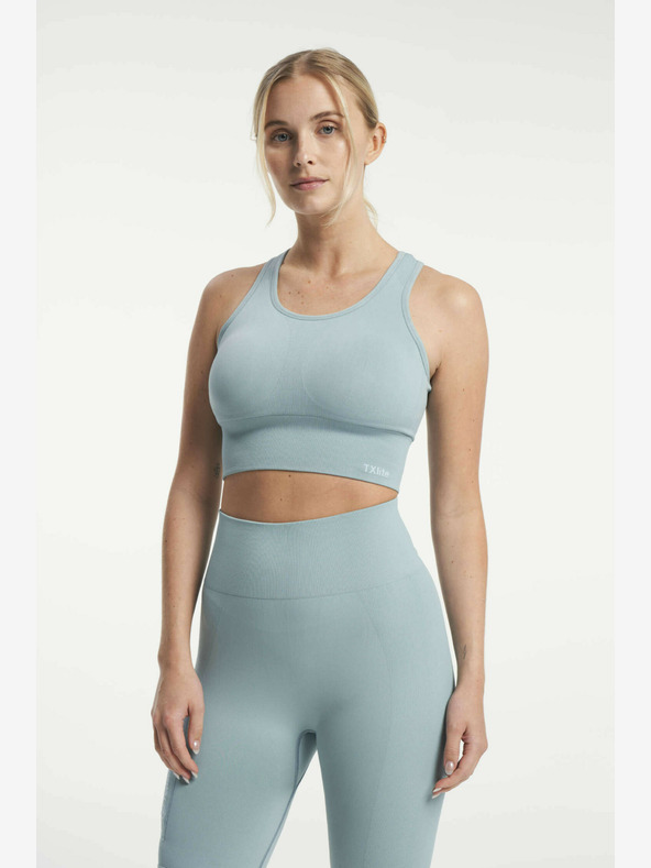 Tenson Dámsky bezšvový funkčný top TENSON Seamless Top W svetlo modrý