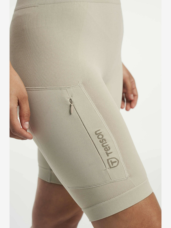 Tenson Dámske bezšvové funkčné šortky TENSON W Beige