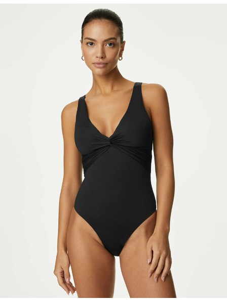 Marks & Spencer Plavky s výstrihom formujúcim bruško Marks & Spencer čierne