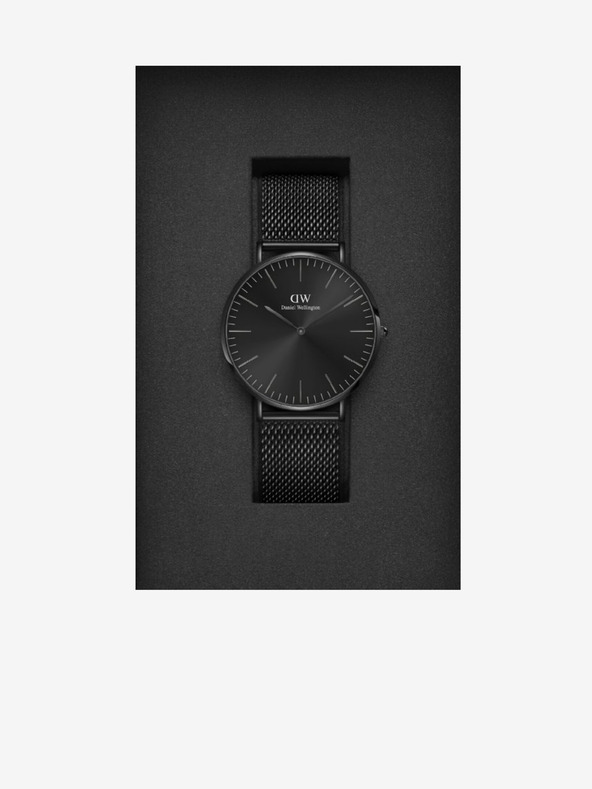 Daniel Wellington Čierne pánske hodinky Daniel Wellington CLASSIC